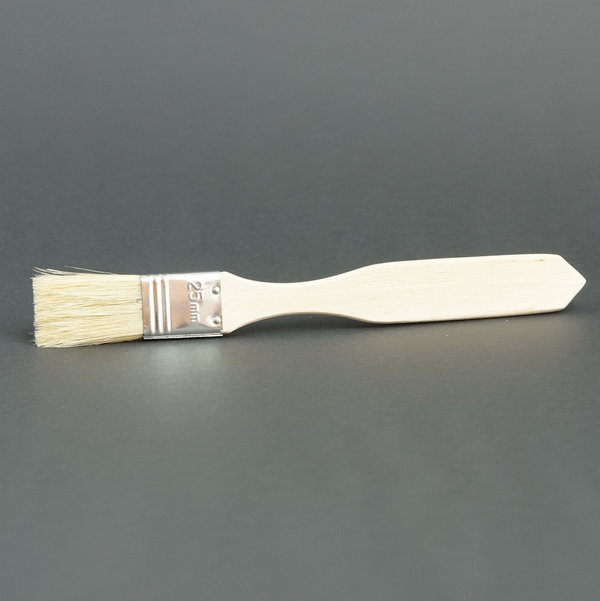 Backpinsel aus Naturborsten 25mm Buchenholz