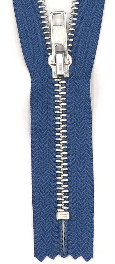 10cm Metall Jeans Hosen Reißverschluss Silber - Nicht Teilbar- Metallzähne -Farben Wählbar