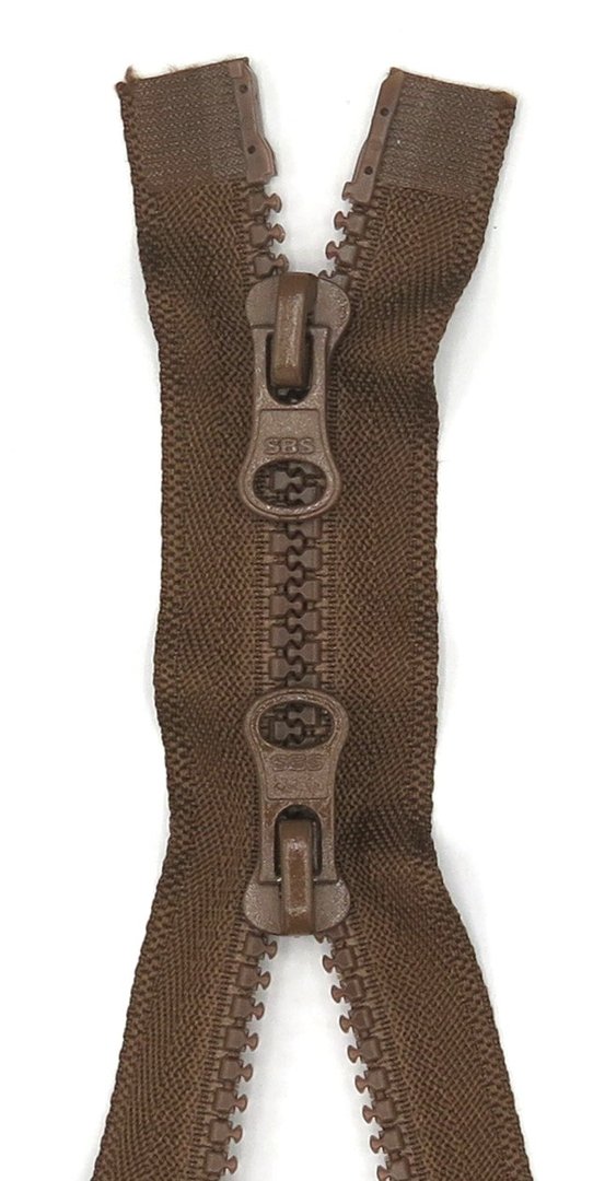 Reißverschluss Braun Längen Auswahl 25-100cm Kunststoff Jacke
