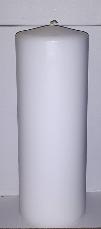 Kerze 80x220mm Stumpenkerze Weiß Altarkerze Rohling Hochzeit Taufe
