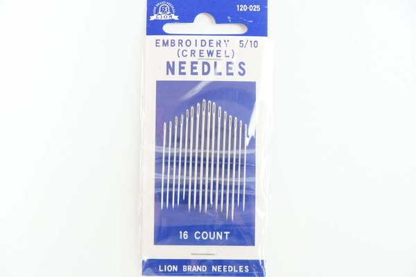 Nadelset-16 Stück-LION Needles Größe 5-10 Sticknadeln Handnähnadeln