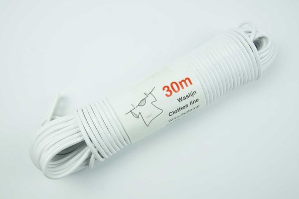 Wäscheleine-Dick-Weiß-30m-4mm-Kunststoffeinlage