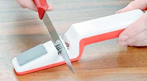 Messerschärfer mit Wetzstein Küchenmesser-Scheren
